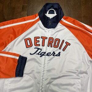 Detroit Tigers Jacket Zip Up Large MLB Genuine Merchandise GIII Carl Banks Rare